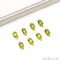 Gemstone Bracelet Charm, Oval 6x8mm Prong Setting, Gold Plated Double Bail, Connector Pendant, GemMartUSA (50310)